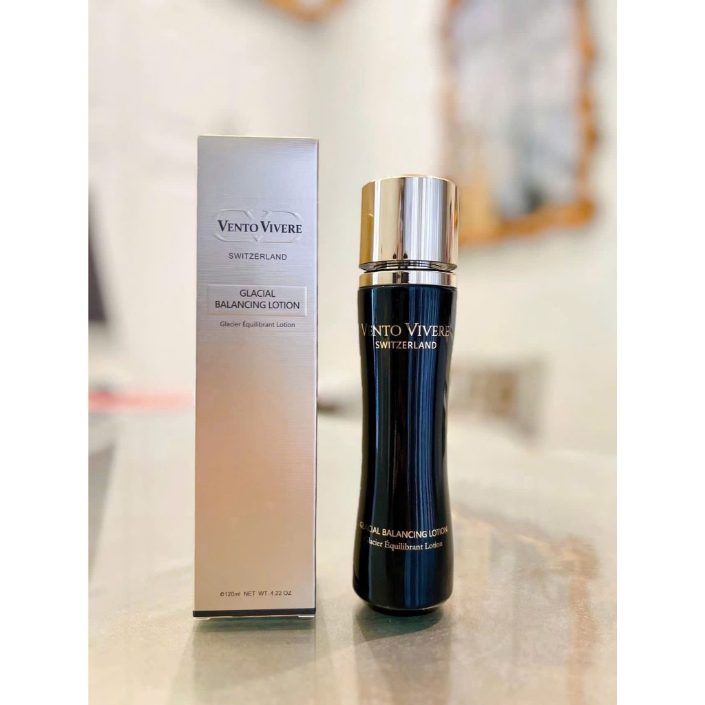 Nước thần Vento Vivere Glacial Balancing Lotion Thụy Sĩ, giúp căng bóng da, giảm nếp nhăn 120ml Mẫu Mới