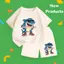 Bộ cộc tay cotton cho bé – In hình cá mập Tralela Tralala, vải mềm mát, mặc thoải mái cả ngày (M 223)