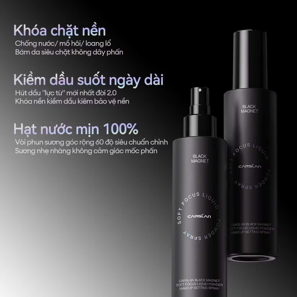CARSLAN Xịt khoá nền trang điểm SETTING SPRAY kiềm dầu cáp ẩm 16h| NHÍM HOUSE