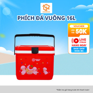 Phích Đá Vuông 16L 3916 Giữ Nhiệt Lên Đến 48h, Phích Đá Việt Nhật Cao Cấp Cam Homewar
