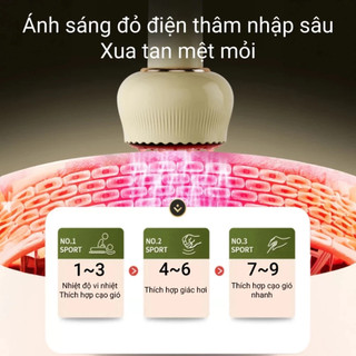 Máy Massage GIác Hơi Cầm Tay G05-A Cạo Gió Có Đèn Hồng Ngoại Giúp Lưu Thông Máu,An Toàn,Bảo Vệ Da