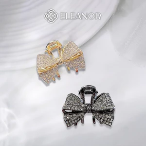 Kẹp tóc nữ càng cua mini Eleanor Accessories đính đá phụ kiện tóc kẹp tóc nơ tiểu thư 10047