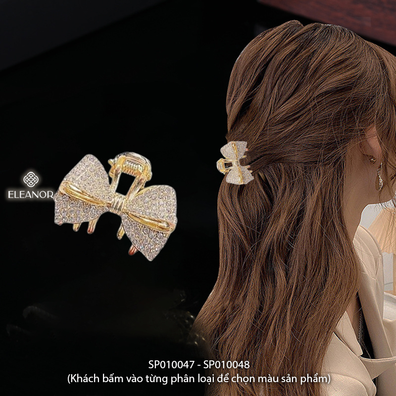 Kẹp tóc nữ càng cua mini Eleanor Accessories đính đá phụ kiện tóc kẹp tóc nơ tiểu thư 10047
