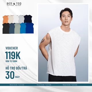 Áo tanktop form REGULAR BEN & TOD R1510 BD123 chất cotton họa tiết cao cấp thoáng mát thoáng khí nam tính