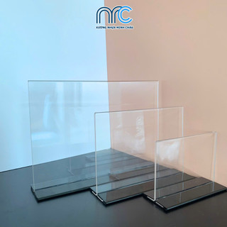 (Xuất hoá đơn VAT) Bảng mica để bàn A4 A5 A6 ngang, Menu mica trong suốt, Bảng quét mã QR để bàn