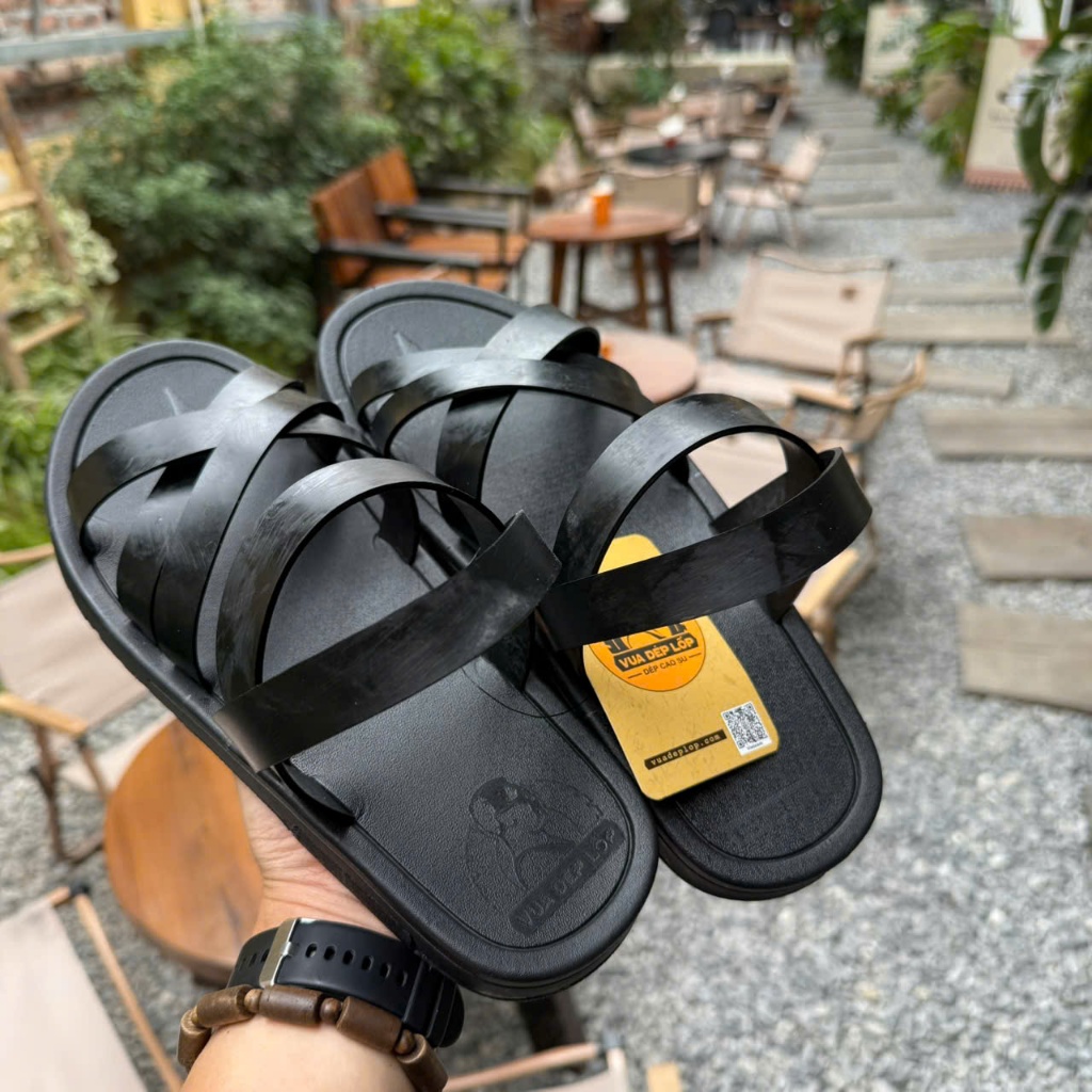 Dép cao su 5 quai đế công nghệ mới (nhẹ, thoải mái 2.5cm), thủ công của Vua dép lốp Phạm Quang Xuân