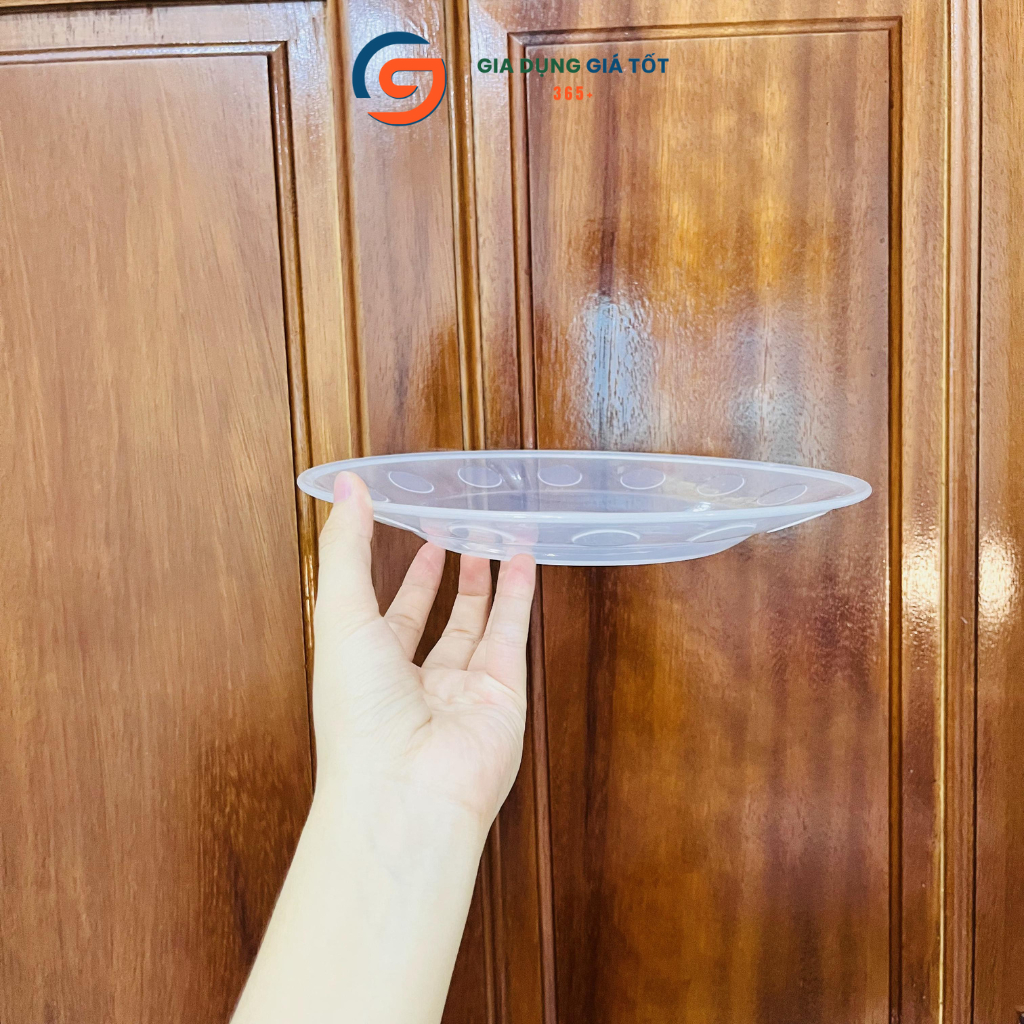 Đĩa nhựa tròn trong suốt Song Long - đĩa đựng hoa quả, bánh kẹo, đồ ăn vặt tiện lợi