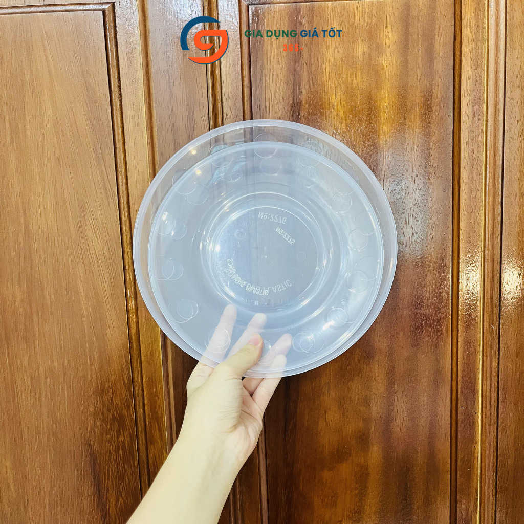 Đĩa nhựa tròn trong suốt Song Long - đĩa đựng hoa quả, bánh kẹo, đồ ăn vặt tiện lợi