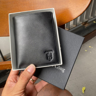 Ví nam dáng đứng da bò nappa ENZO cao cấp thương hiệu TH HANDMADE 9x12cm - Bóp nam da bò thật 100%