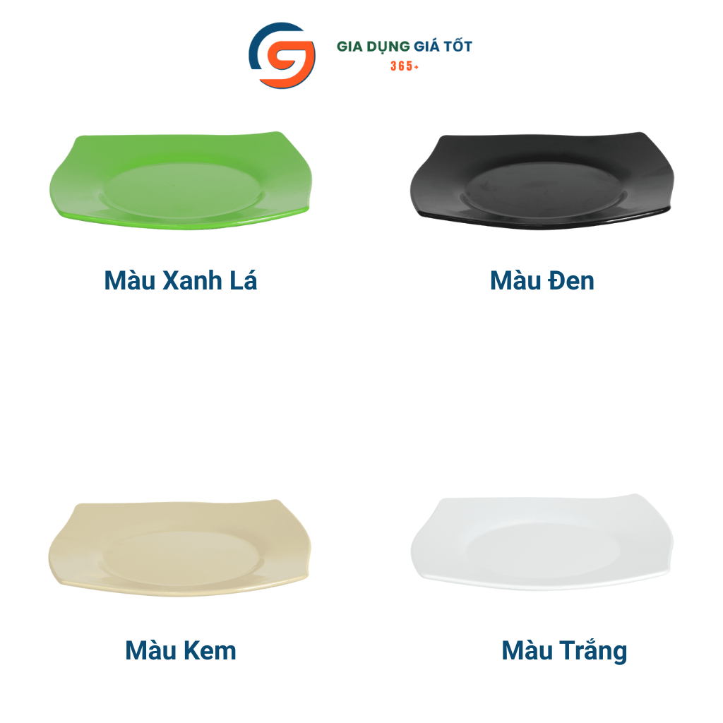 Đĩa nhựa vuông sóng Song Long, đĩa đựng trái cây, bánh kẹo, mứt Tết tiện lợi
