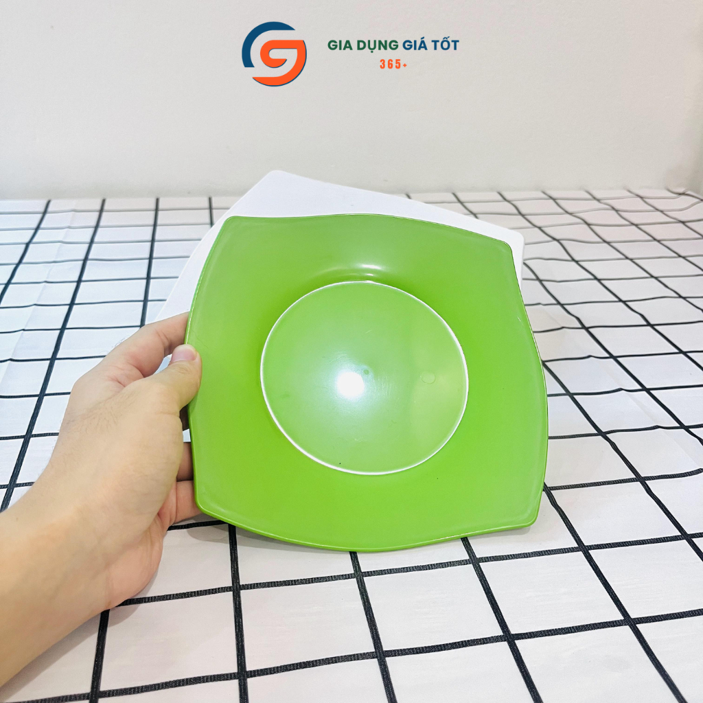 Đĩa nhựa vuông sóng Song Long, đĩa đựng trái cây, bánh kẹo, mứt Tết tiện lợi