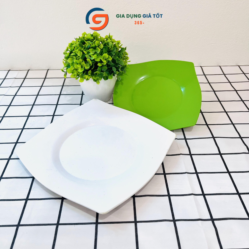 Đĩa nhựa vuông sóng Song Long, đĩa đựng trái cây, bánh kẹo, mứt Tết tiện lợi