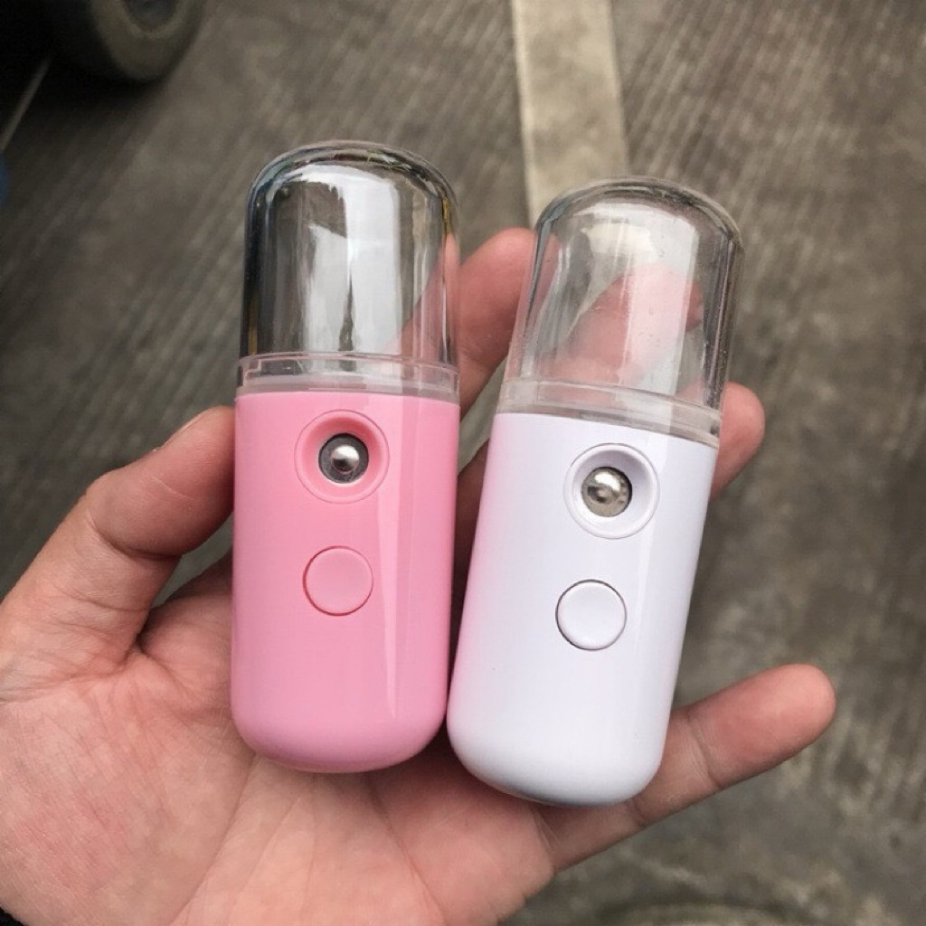Máy Phun Sương NANO Tạo Ẩm Da Mặt - Quạt Cầm Tay Phun Sương Mini