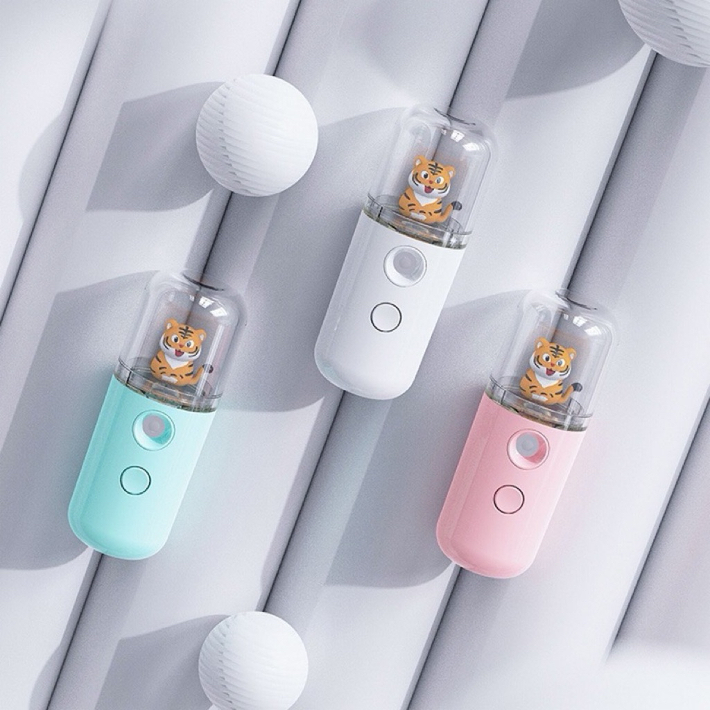 Máy Phun Sương NANO Tạo Ẩm Da Mặt - Quạt Cầm Tay Phun Sương Mini