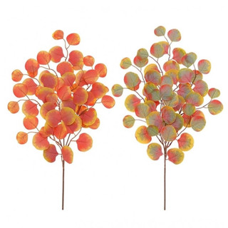 Cành lá táo tai voi 3D cao 75cm decor - Cây lá giả
