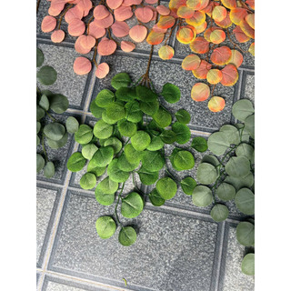 Cành lá táo tai voi 3D cao 75cm decor - Cây lá giả