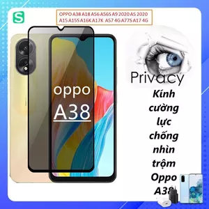 Kính cường lực chống nhìn trộm cho OPPO A38 A18 A56 A56s A9 A5 2020 A15 A15s A16k A17k A57 A77s A17