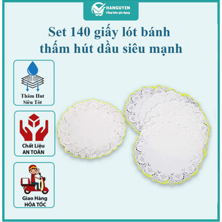 Set 140 giấy lót bánh thấm hút dầu siêu mạnh - dùng cho món chiên rán sạch bát đĩa #A256