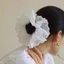 Dây buộc tóc scrunchies bản to lớn màu pastel trắng đen trơn cao cấp iLita set cột tóc dễ thương sang trọng