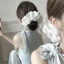 Dây buộc tóc scrunchies bản to lớn màu pastel trắng đen trơn cao cấp iLita set cột tóc dễ thương sang trọng