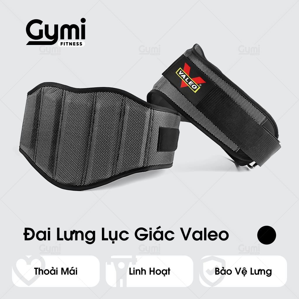 Đai Lưng Lục Giác VALEO Tập Gym Cao Cấp Bản To- Bảo Vệ Lưng Giúp Chống Đau Lưng Mỏi Cơ Khi Tập Luyện - DL-ValeoLucGiac