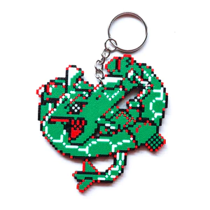 Móc Khóa Pokemon Rayquaza Phong Cách Pixel Art in 3D