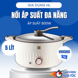 Nồi Áp Suất Đa Năng Dung Tích 5L Hầm, Xào, Nấu, Lẩu, Chiên, Súp, Canh, Size 28cm Có Lớp Chống Dính