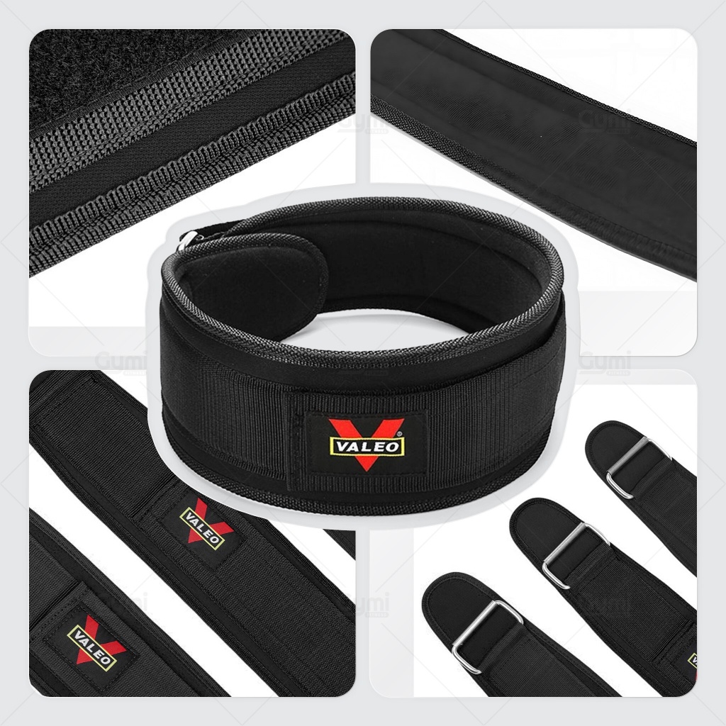 Đai Lưng Mềm Tập Gym Valeo, Phụ Kiện Thể Thao - Đai Squat, Deadlift Chất Liệu Nylon Dày - DL-ValeoMem