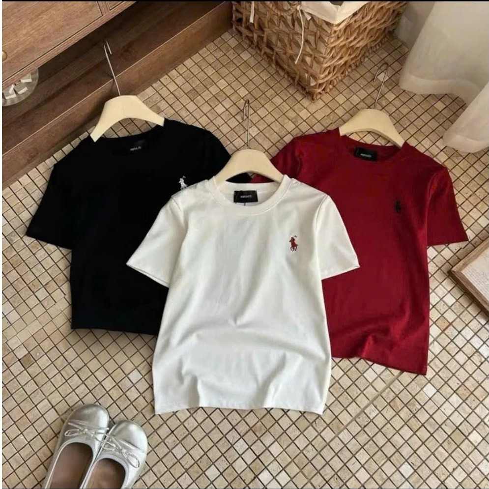 Áo Thun Babytee In Logo Ngựa From Chuẩn Nam Nữ Ôm Eo Tôn Dáng Chất Thun Tăm Mềm Mịn Siêu Co Dãn
