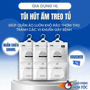 Túi Siêu Hút Ẩm Treo Tủ Quần Áo Khử Mùi Chống Mốc, Nồm, Ẩm 2 Ngăn Hút Ẩm Lên Tới 500ml
