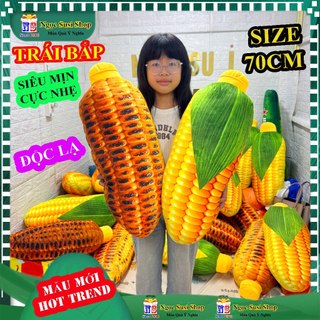 GẤU BÔNG GỐI ÔM HÌNH TRÁI BẮP 3D 2 MẶT SIZE LỚN - THÚ BÔNG ĐỒ CHƠI DOLL TOY TRÁI BẮP NGỌC SUSI