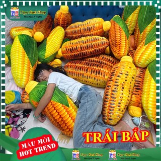 GẤU BÔNG GỐI ÔM HÌNH TRÁI BẮP 3D 2 MẶT SIZE LỚN - THÚ BÔNG ĐỒ CHƠI DOLL TOY TRÁI BẮP NGỌC SUSI