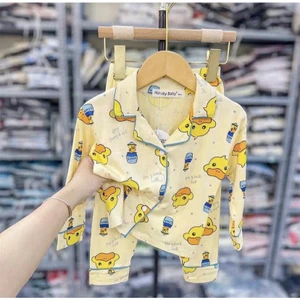 Bộ Pijama Chất Thun Lạnh In Họa Tiết Hoạt Hình Dể Thương Cho Bé Trai -Bé Gái