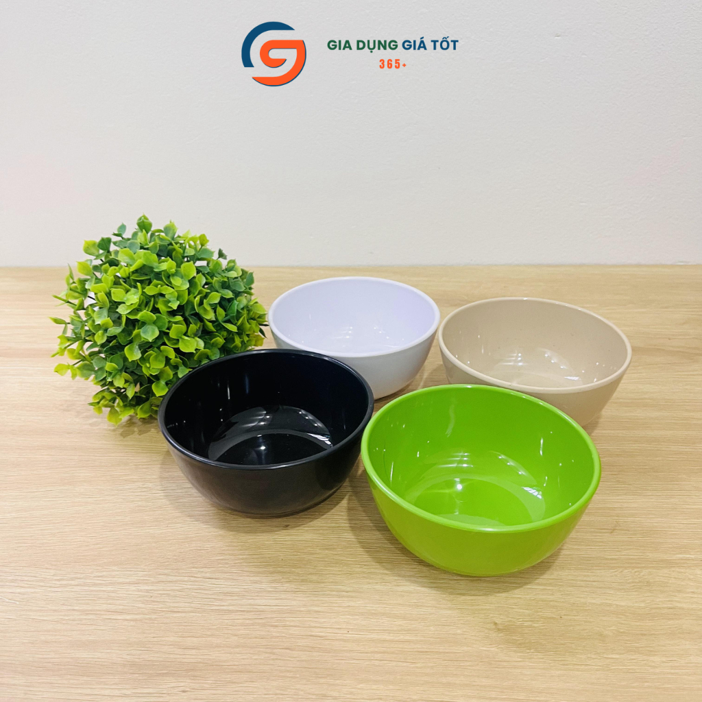 Combo 5,10 bát nhựa ăn cơm Song Long, chén nhựa ăn chè cháo, bát ăn cơm gia đình nhiều màu