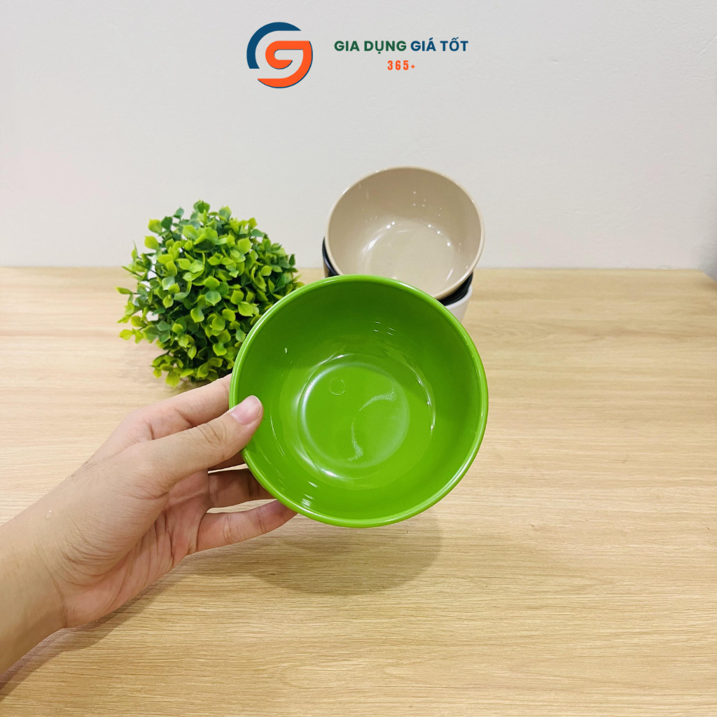 Combo 5,10 bát nhựa ăn cơm Song Long, chén nhựa ăn chè cháo, bát ăn cơm gia đình nhiều màu
