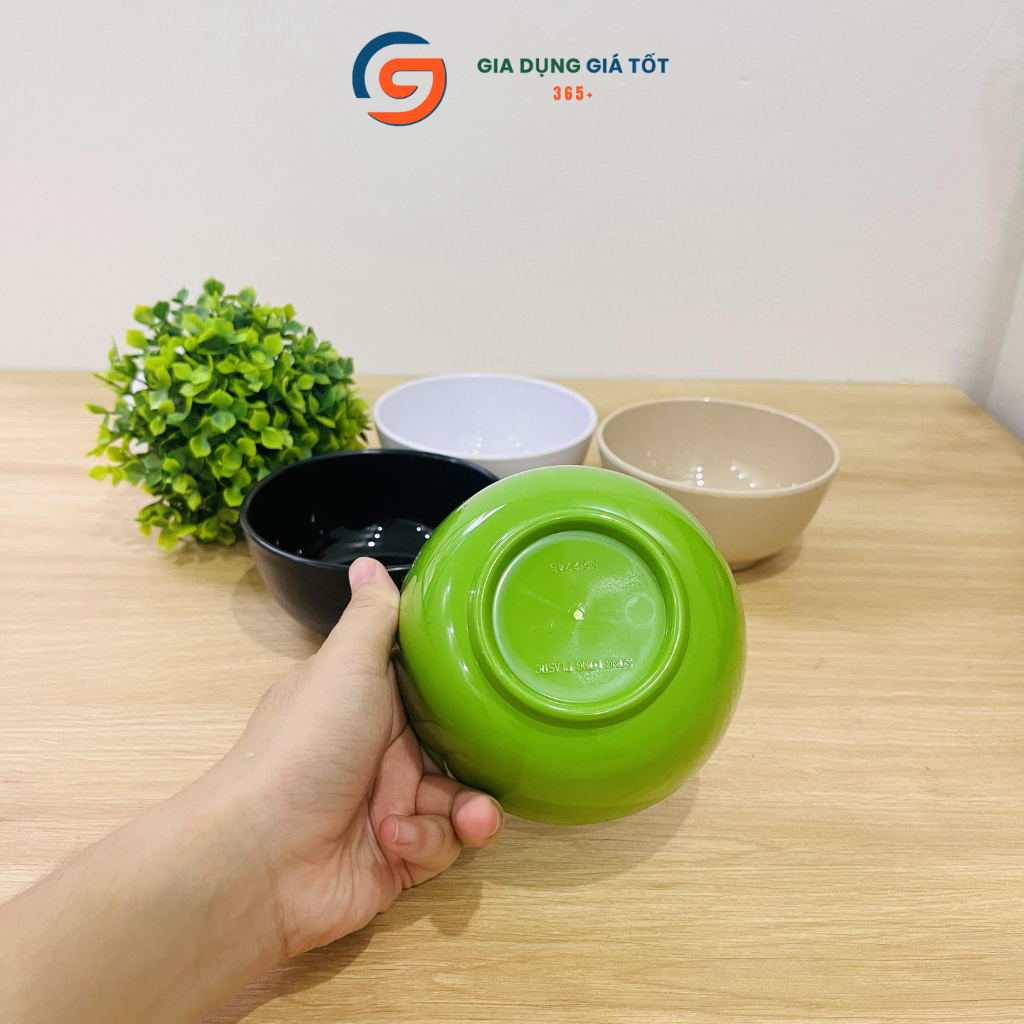 Combo 5,10 bát nhựa ăn cơm Song Long, chén nhựa ăn chè cháo, bát ăn cơm gia đình nhiều màu