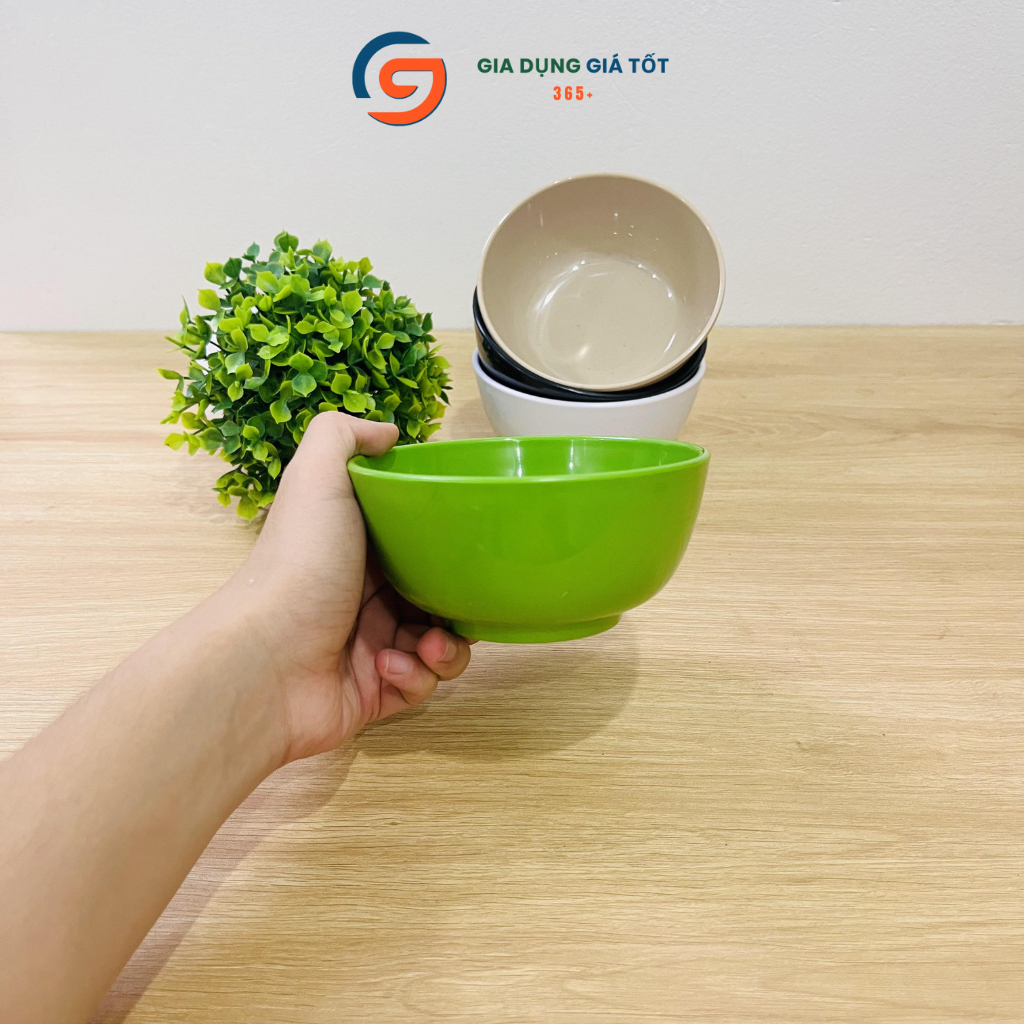 Combo 5,10 bát nhựa ăn cơm Song Long, chén nhựa ăn chè cháo, bát ăn cơm gia đình nhiều màu