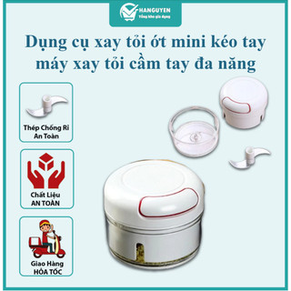 Dụng cụ xay tỏi ớt mini kéo tay - máy xay tỏi cầm tay đa năng tiện lợi #A254