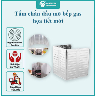 Tấm chắn dầu mỡ bếp gas họa tiết mới - khung nhôm cách nhiệt, chống văng tiện lợi