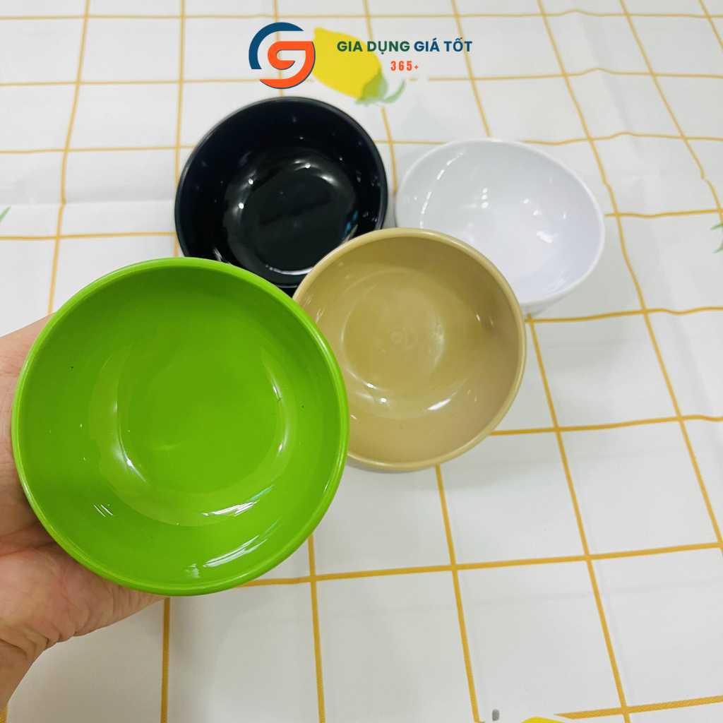 Combo 10 bát chấm tròn nhựa phíp Song Long nhỏ tiện lợi đựng nước chấm, nước sốt, gia vị