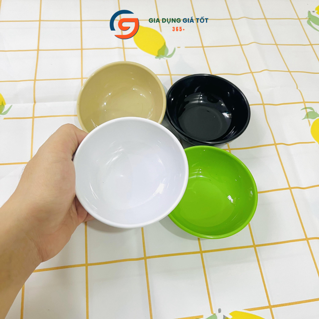 Combo 10 bát chấm tròn nhựa phíp Song Long nhỏ tiện lợi đựng nước chấm, nước sốt, gia vị