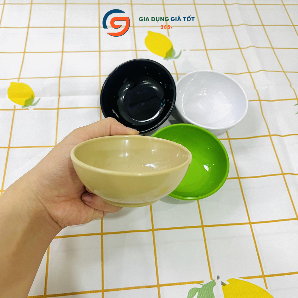 Combo 10 bát chấm tròn nhựa phíp Song Long nhỏ tiện lợi đựng nước chấm, nước sốt, gia vị