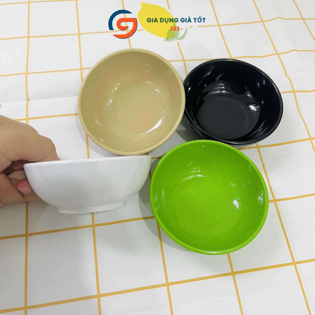 Combo 10 bát chấm tròn nhựa phíp Song Long nhỏ tiện lợi đựng nước chấm, nước sốt, gia vị