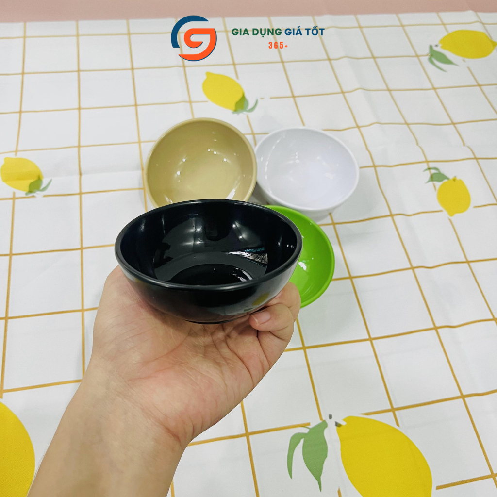 Combo 10 bát chấm tròn nhựa phíp Song Long nhỏ tiện lợi đựng nước chấm, nước sốt, gia vị