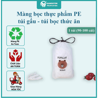 Màng bọc thực phẩm PE túi gấu - túi bọc thức ăn có chun co giãn, tái sử dụng tiện lợi