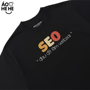 Áo Thun In Chữ Hài Hước SEO Đau Đít Làm Web Sai Câu Nói Text Hài Nghề Nghiệp Công Việc Form Rộng Cotton 250gsm