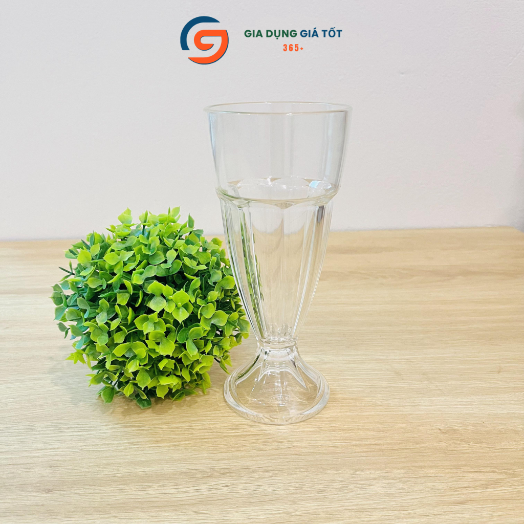 Ly nhựa giả thủy tinh trong suốt Song Long, ly mica dùng cho sinh tố, nước ép, trà sữa sang trọng