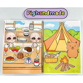 Đồ chơi bóc dán Lớp học Capybara - Búp bê giấy Pighandmade