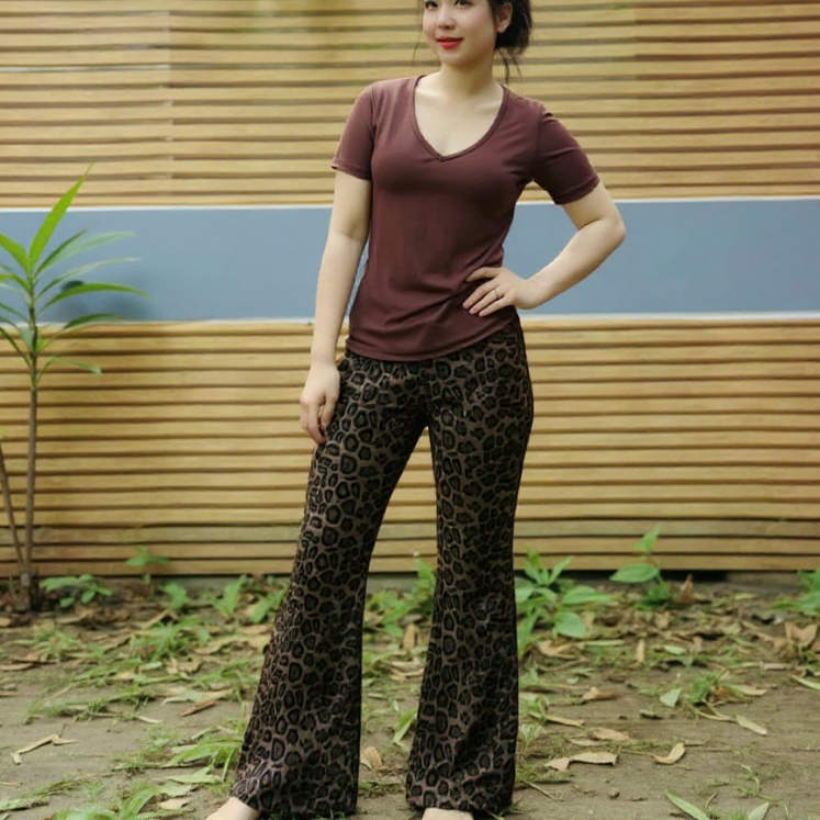 Set đồ nữ bigsize quần loe beo có túi đồ bộ nữ mặc nhà ESHOP đồ mặc thun gân tăm co giãn đẹp dễ thương DB36