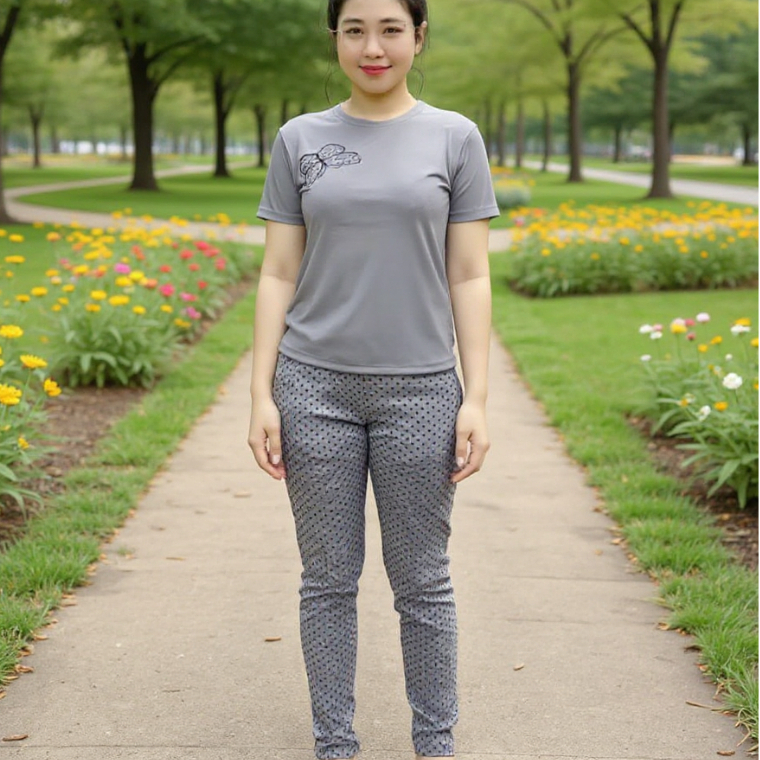 Set Đồ Mặc Nhà Quần Ôm Có Túi Big Size ESHOP Đồ Bộ Nữ Quần Dài Thun Tăm Lạnh Co Giãn Dễ Thương Set Bộ Đẹp DBL68
